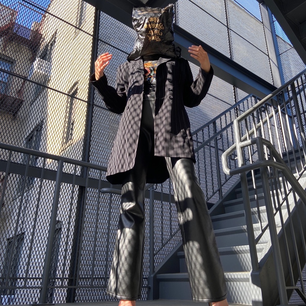 Oversized Pinstripe Blazer